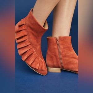 Anthropologie Ruffled Ankle Boots – Size 39 - Like New